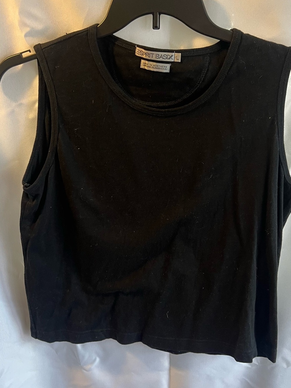 Women's Black Crewneck Tank